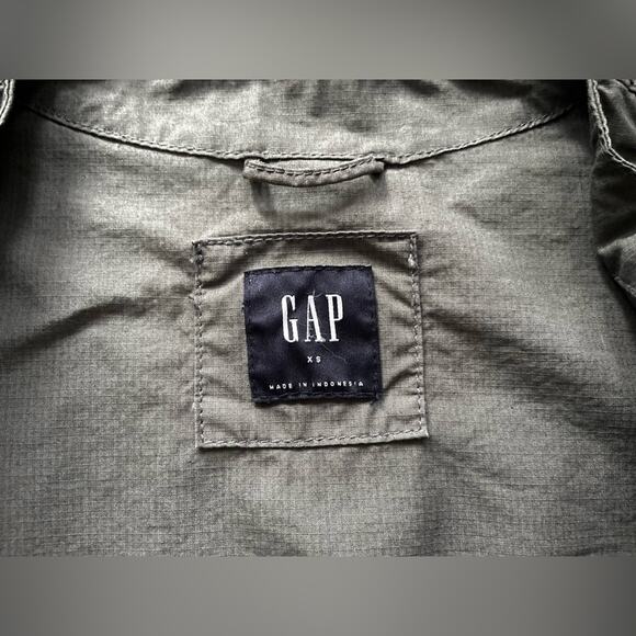 GAP Charcoal Grey Cropped Utility Jacket sz XS - Picture 10 of 11